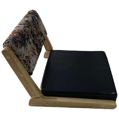 Tragbarer japanischer beinloser Stuhl, Faltbare Meditation Tatami -Stühle, Rückenlehne Stuhl mit Kissen, Wohnzimmerstuhlsitz(G) von ALMASI