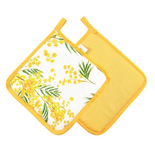 ALMATEX SRL Topflappen für Damen – Frühling und Sommer – ideal als Geschenk und Tischdekoration – Made in Italy (MIMOSA GELB), 2.000 von ALMATEX SRL