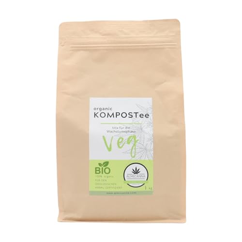 ALMICANNA: Bio KompostTee Veg für Cannabis in der Wachstumsphase 1kg - mikrobieller Booster für Pflanzen und Böden von ALMICANNA