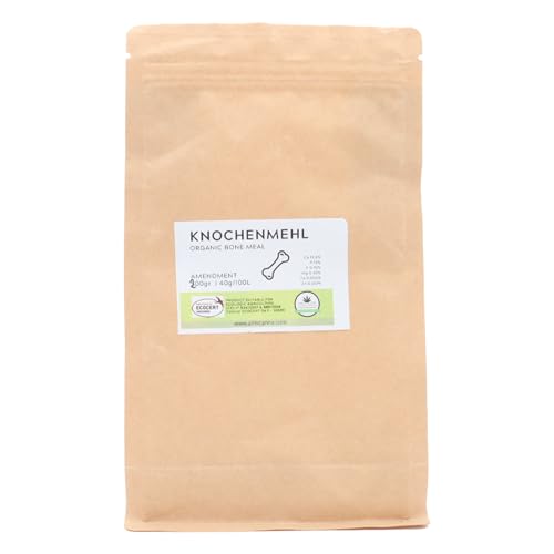 ALMICANNA: Knochenmehl 200g - Organischer Phosphor & Calcium Dünger mit Langzeitwirkung - Amendment im Living Soil - Steigert die Bodenfruchtbarkeit von ALMICANNA