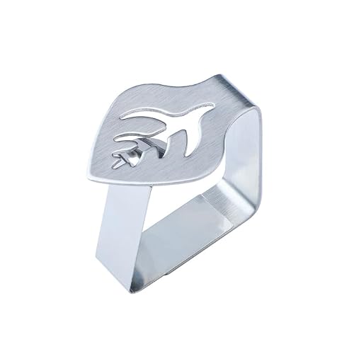 4 STÜCKE Hause Edelstahl Tischdecke Tische Abdeckung Clips Halter Klemmen Party-Tool Edelstahl Tischdecke Clip Blattform(A Leaves) von ALMLNLL