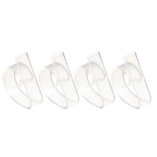 4 Stück rutschfeste Tischdeckenklammern aus Kunststoff for Tische, Stoffklammern, for Partys, Picknicks, Hochzeiten und Abschlussbälle, multifunktionaler Tischdeckenhalter(Transparent) von ALMLNLL