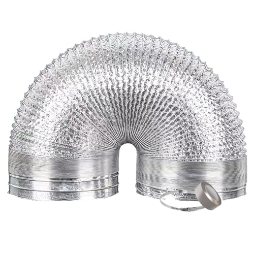 Flexible Aluminium-Rohrleitung for Trocknerentlüftung, silberfarben, mehrere Größen, 2-lagig(5m 200mm) von ALMLNLL