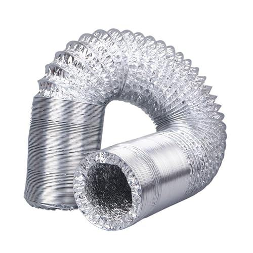 Flexible Aluminium-Rohrleitungen, mehrere Größen, 2 m, 3 m, 4 m, 5 m Länge mit 2 Klemmen(2m,150mm) von ALMLNLL