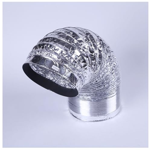 Lüftungsschlauch aus Aluminium und PVC, 80–300 mm, 2 Stück, Edelstahlklemmen, Längen von 2–5 m(2m,150mm) von ALMLNLL