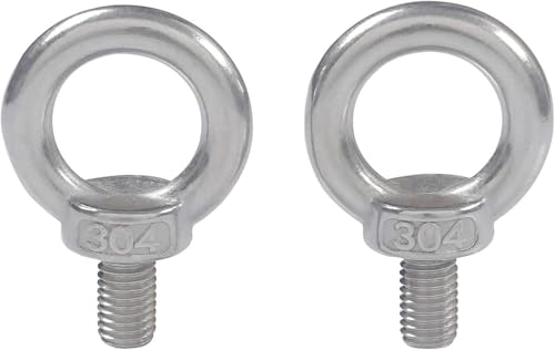 M10 Hebeösenschrauben, Hardware, Ösenmutter, Außengewinde, Edelstahl 304, for Aufhängen, 2er-Pack, M10×18mm(M10x50mm) von ALMLNLL