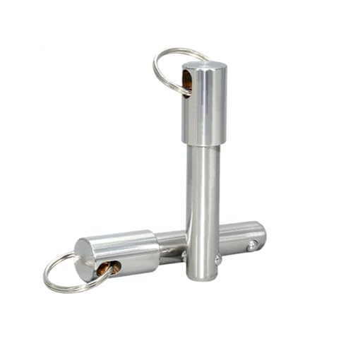 Schnellspannstift, 1 Stück 6 mm/8 mm/10 mm/12 mm Durchmesser Edelstahl-Federkugelverriegelungs-Stoppstift, Schnellverschluss-Sicherheitsverriegelungsstift mit Zugring(12x25mm) von ALMLNLL