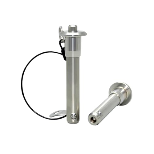 Schnellspannstift, 1 Stück Kugelsperrstift aus Edelstahl mit 8 mm Durchmesser, Schnellverschluss-Positionierungsstift Anti-Verlust-Lanyard(8x70mm) von ALMLNLL