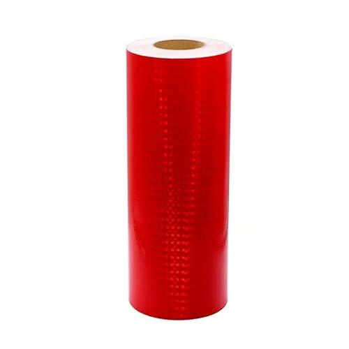 Sicherheits-Reflexband, 50 Meter x 40 cm Reflektorband Selbstklebendes Band Warnband Hochintensiver Reflektoraufkleber(Red) von ALMLNLL