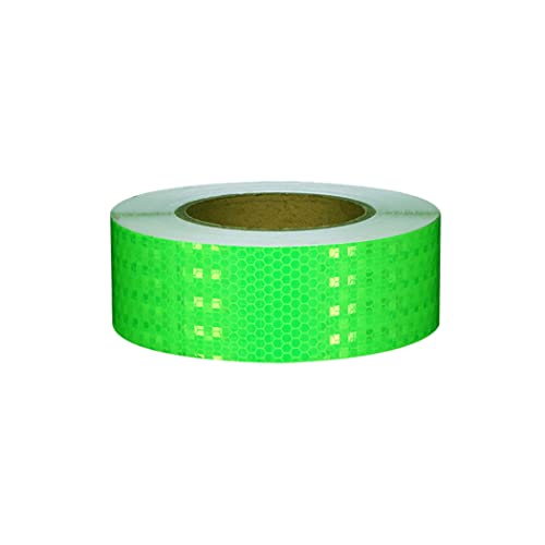 Sicherheits-Reflexband, Einfarbiges reflektierendes Warnband for den Außenbereich, Aufkleber 5 cm × 25 Meter, selbstklebendes Band, funktioniert for Autos, Motorräder, Fahrräder(Green) von ALMLNLL