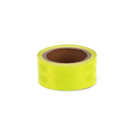 Sicherheits-Reflexband, Gelbes Reflektorband Warnband Selbstklebendes Band Outdoor LKW Autos Reflektierende Aufkleber(10 mx5 cm) von ALMLNLL