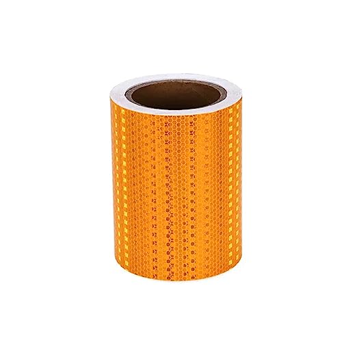 Sicherheits-Reflexband, Reflektorband Warnband 10 Meter x 15 cm Selbstklebendes Klebeband Reflektierende Aufkleber for Fahrrad Motorrad Auto Dekoration(Orange) von ALMLNLL