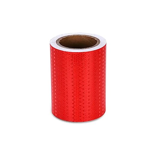 Sicherheits-Reflexband, Reflektorband Warnband 10 Meter x 15 cm Selbstklebendes Klebeband Reflektierende Aufkleber for Fahrrad Motorrad Auto Dekoration(Red) von ALMLNLL