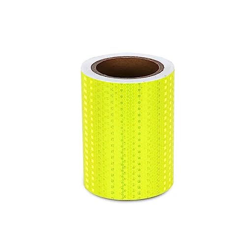 Sicherheits-Reflexband, Reflektorband Warnband 10 Meter x 15 cm Selbstklebendes Klebeband Reflektierende Aufkleber for Fahrrad Motorrad Auto Dekoration(Yellow) von ALMLNLL