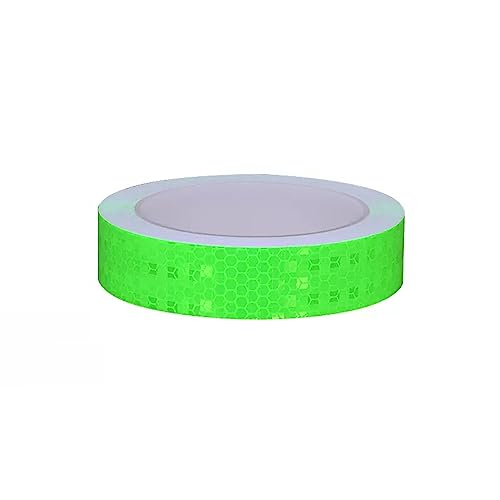 Sicherheits-Reflexband, Selbstklebendes Klebeband 2,5 cm x 10 Meter Reflektierende Aufkleber for Fahrrad, Motorrad, Auto, Dekoration(Green) von ALMLNLL