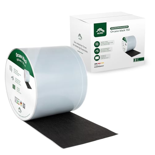 ALMO 2x Premium Fensteranschlussband für außen vollflächig Selbstklebend - Überputzbar mit Fingerlift - 150mm x 25m Fensterdichtband für den Außenbereich, Wind- und Schlagregendicht ALMO 2x Premium Fensteranschlussband für außen vollflächig Selbstklebend - Überputzbar mit Fingerlift - 150mm x 25m Fensterdichtband für den Außenbereich, Wind- und Schlagregendicht von ALMO