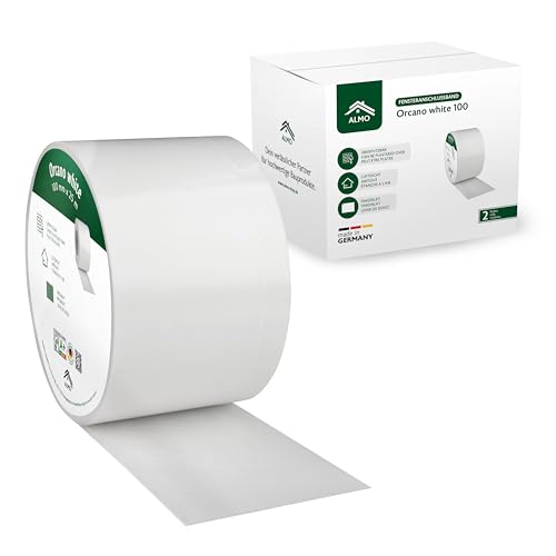 ALMO 2x Premium Fensteranschlussband für innen vollflächig Selbstklebend - Überputzbar mit Fingerlift - 100mm x 25m Fensterdichtband für den Innenbereich, Luftdicht ALMO 2x Premium Fensteranschlussband für innen vollflächig Selbstklebend - Überputzbar mit Fingerlift - 100mm x 25m Fensterdichtband für den Innenbereich, Luftdicht von ALMO