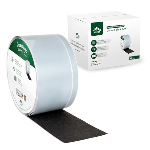 ALMO 4x Premium Fensteranschlussband für außen vollflächig Selbstklebend - Überputzbar mit Fingerlift - 100mm x 25m Fensterdichtband für den Außenbereich, Wind- und Schlagregendicht ALMO 4x Premium Fensteranschlussband für außen vollflächig Selbstklebend - Überputzbar mit Fingerlift - 100mm x 25m Fensterdichtband für den Außenbereich, Wind- und Schlagregendicht von ALMO