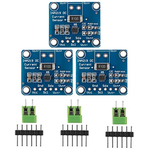 ALMOCN 3 Stück INA219 I2C IIC Schnittstelle, bidirektional, DC-Stromversorgungssensor, Breakout-Modul, Energieüberwachung, Sensor für Arduino Raspberry Pi ALMOCN 3 Stück INA219 I2C IIC Schnittstelle, bidirektional, DC-Stromversorgungssensor, Breakout-Modul, Energieüberwachung, Sensor für Arduino Raspberry Pi von ALMOCN