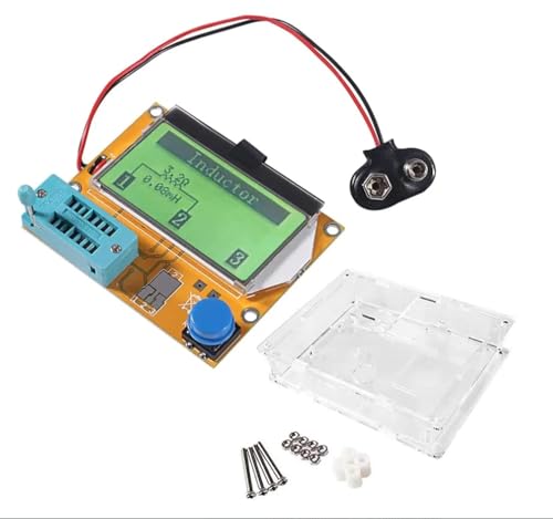 ALMOCN LCR-T4 Mega328 Transistor-Tester Widerstand Kapazität Diode Triode Kondensator ESR SCR Meter MOS PNP NPN LCR mit Hülle von ALMOCN