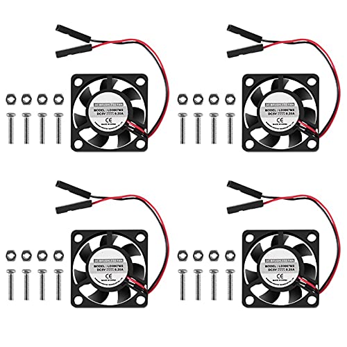 Almocn Raspberry Pi Lüfter, bürstenloser Lüfter, 3,3 V, 5 V, Kühlkörper für Raspberry Pi 4, Pi 3 B+, Pi 3B, Pi 2, Pi B+, 4 Stück Almocn Raspberry Pi Lüfter, bürstenloser Lüfter, 3,3 V, 5 V, Kühlkörper für Raspberry Pi 4, Pi 3 B+, Pi 3B, Pi 2, Pi B+, 4 Stück von ALMOCN