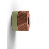 Wandlampe aus Holz mit Kabel und Stecker 0239 almut - Walnuss • Grün von ALMUT VON WILDHEIM