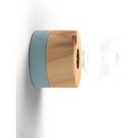 Almut Von Wildheim - Wandlampe aus Holz mit Kabel und Stecker 0239 almut - Zirbe • Blau von ALMUT VON WILDHEIM