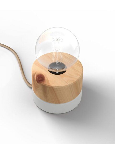 ALMUT von Wildheim Tischlampe Zirben Holz angesagte Pastelltöne skandinavisches Design von ALMUT von Wildheim
