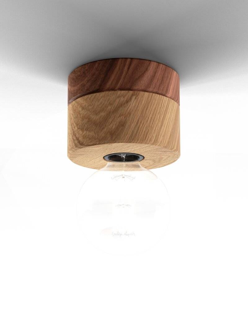 Deckenlampe aus Eiche Holz skandinavisches Design 0239 ALMUT - Eiche Walnuss von ALMUT von Wildheim