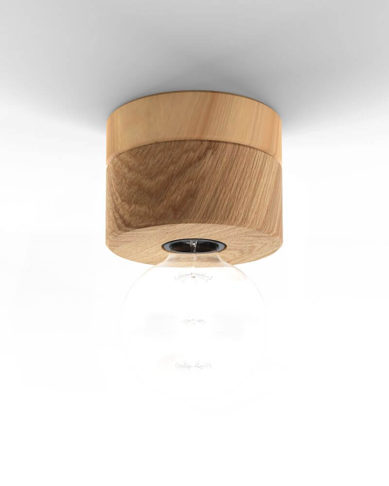 Deckenlampe aus Eiche Holz skandinavisches Design 0239 ALMUT - Eiche Zirbe von ALMUT von Wildheim