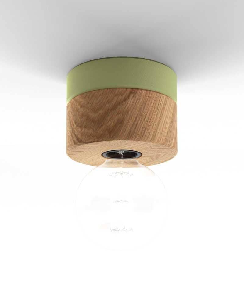 Deckenlampe aus Eiche Holz skandinavisches Design 0239 ALMUT - Wasabigrün von ALMUT von Wildheim