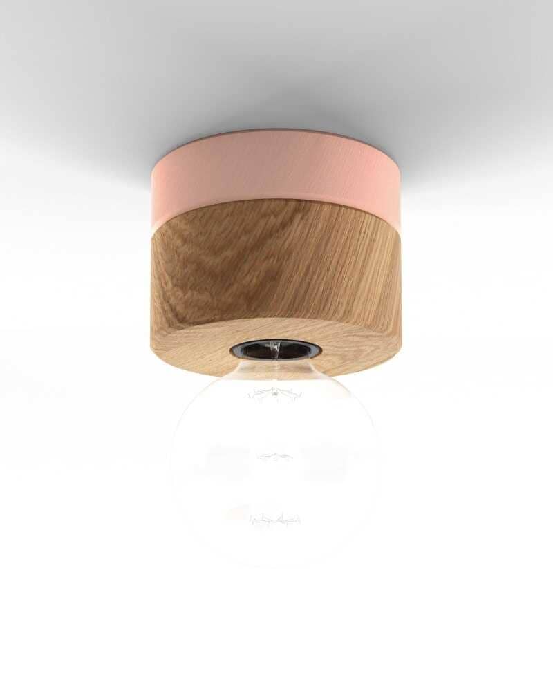 Deckenlampe aus Eiche Holz skandinavisches Design 0239 ALMUT - Zartrosa von ALMUT von Wildheim