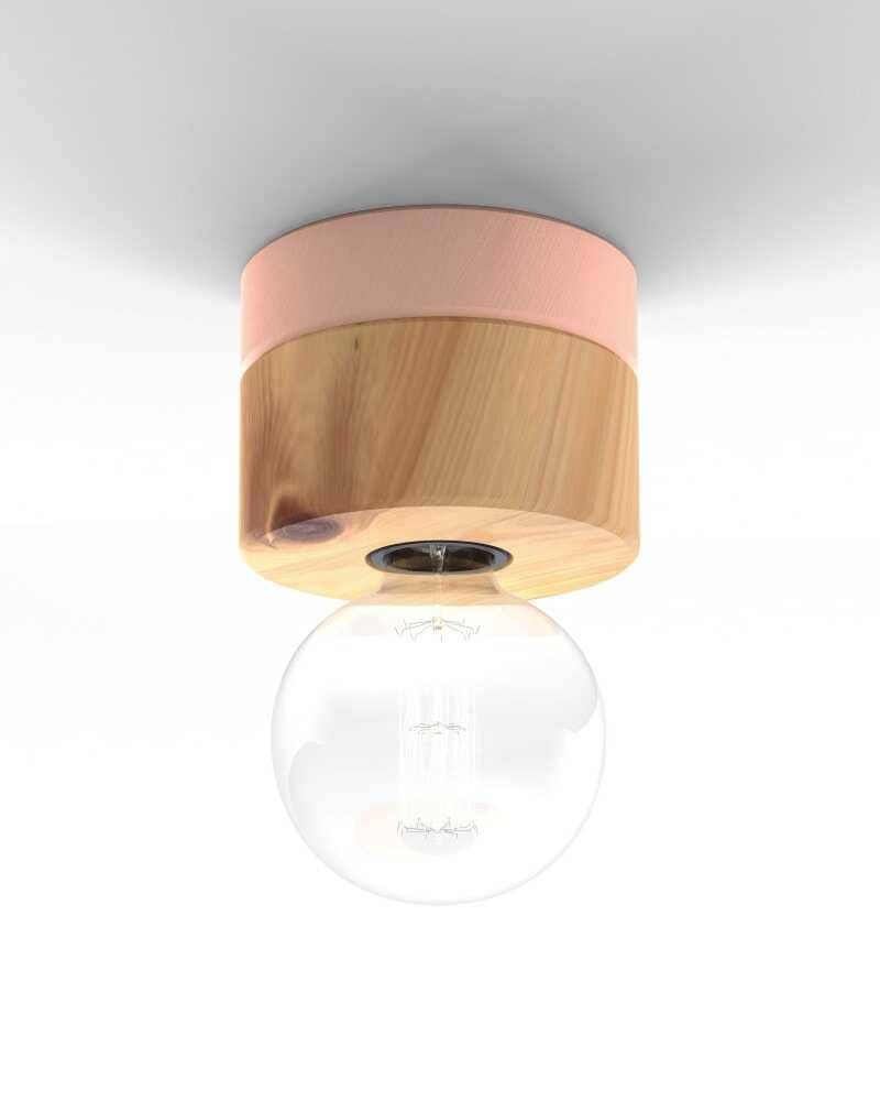Deckenlampe aus Zirbe Holz skandinavisches Design 0239 ALMUT - Zartrosa von ALMUT von Wildheim