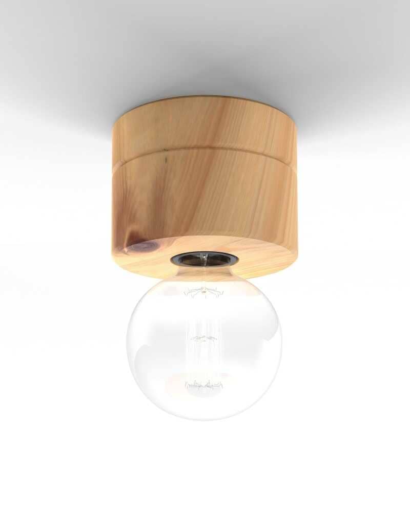 Deckenlampe aus Zirbe Holz skandinavisches Design 0239 ALMUT - Zirbe Natur von ALMUT von Wildheim