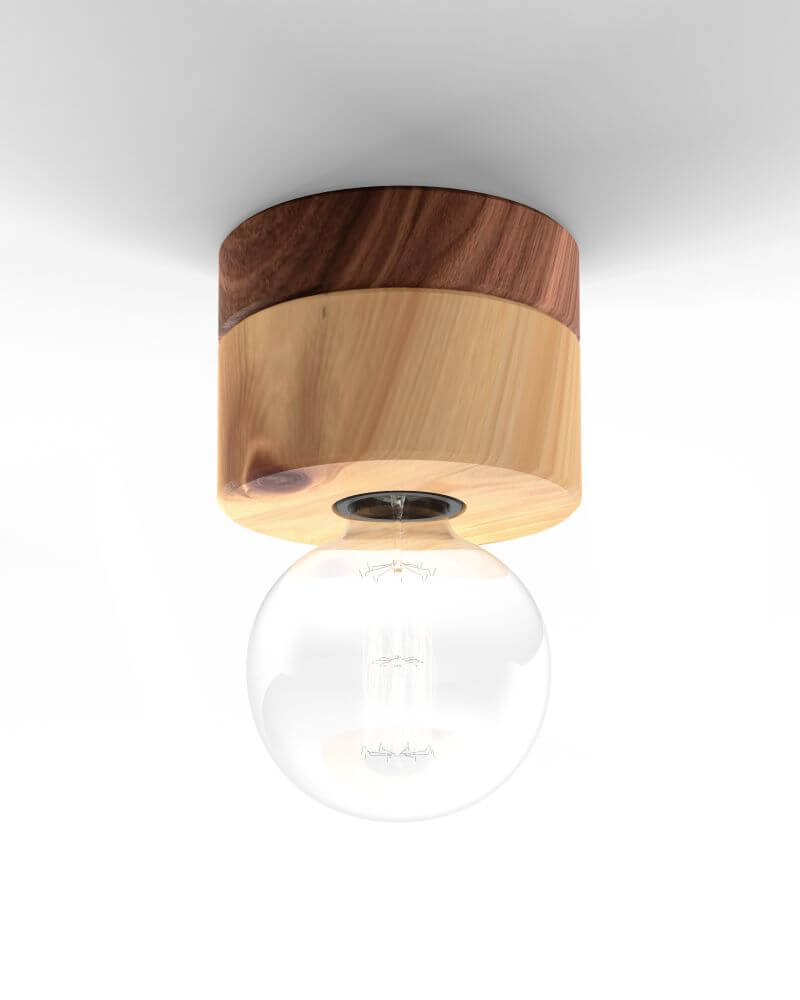 Deckenlampe aus Zirbe Holz skandinavisches Design 0239 ALMUT - Zirbe Walnuss von ALMUT von Wildheim