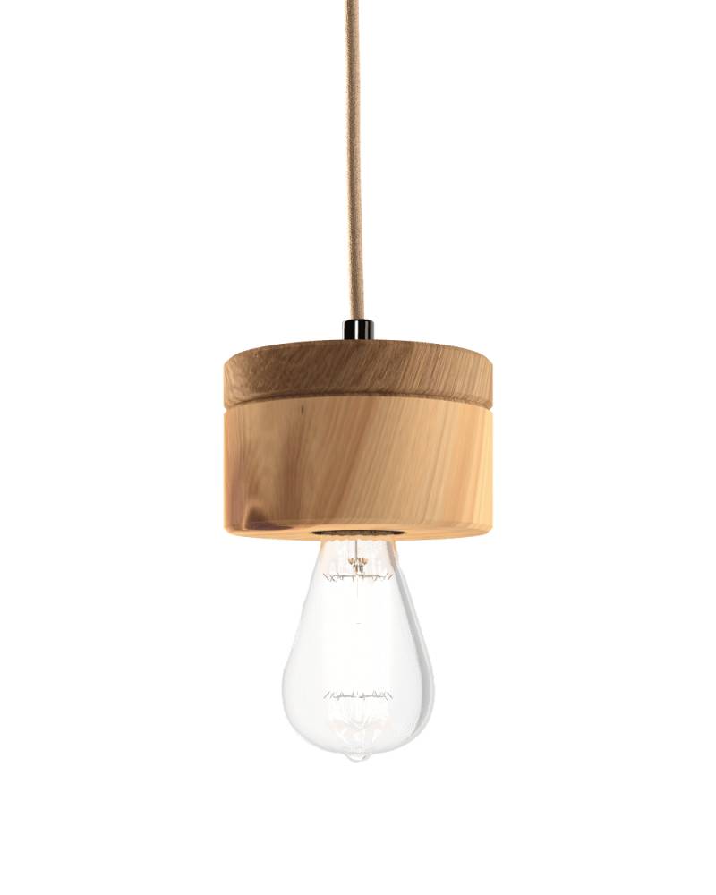 Hängelampe aus Zirbe Holz skandinavisches Design 0239 ALMUT - Zirbe • Eiche von ALMUT von Wildheim