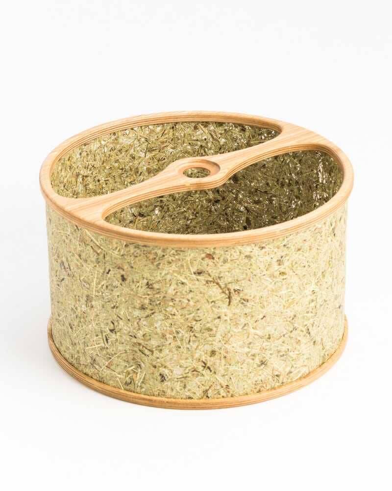 Lampenschirm aus Holz und Heu 2610 - Heu von ALMUT von Wildheim