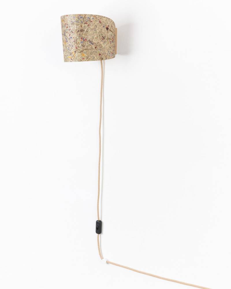 Wandleuchte aus Holz mit Kabel für Steckdose zylindirsch 1411 ALMUT - Almwiese von ALMUT von Wildheim