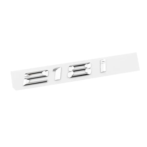 ALMVIS 218i 228i Silber/Schwarz ABS Nummer Buchstaben Kofferraum Abzeichen Emblem Aufkleber Passend for BMW 2er Serie 218i 228i Auto-Logo-Aufkleber(218i Silver) von ALMVIS