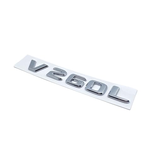 ALMVIS 3D-Buchstaben V260L V220d V250d V300d Night Edition Emblem Passend for Mercedes Fit for Benz V W447 Autoabzeichen Kofferraum Typenschild Logo Aufkleber Auto-Logo-Aufkleber(Silver V260L) von ALMVIS