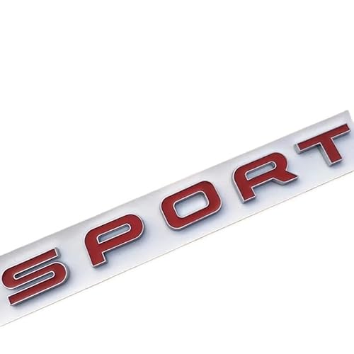 ALMVIS Auto Styling ABS Rot Silber Sport Buchstaben Emblem Auto Hinten Stamm Abzeichen Aufkleber Fit for Land Range Rover Auto-Logo-Aufkleber von ALMVIS