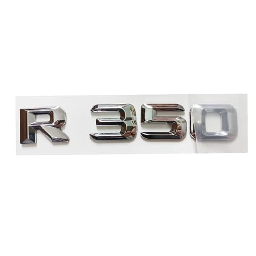 ALMVIS Chrom-Silber R 350" Auto-Kofferraum-Heckbuchstaben Wörter Abzeichen Emblem Buchstaben Aufkleber Aufkleber passend for Mercedes passend for Benz R-Klasse R350 Auto-Logo-Aufkleber von ALMVIS