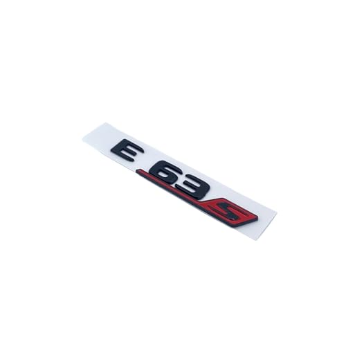 ALMVIS Matte Black 3D Flache Schrift ABS E63 E63S V8 Biturbo 4Matic AMG Emblem Abzeichen Aufkleber Passend für Mercedes-Benz W213 Auto Stamm Logo Aufkleber von ALMVIS