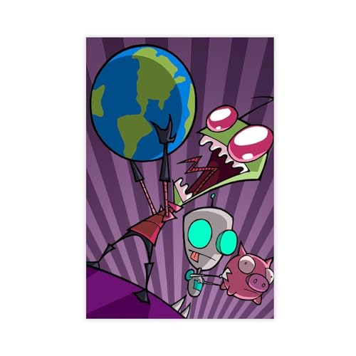ALNILA Anime Invader Zim 8 Leinwand-Poster, Schlafzimmer, Dekoration, Sport, Landschaft, Büro, Raumdekoration, Geschenk, ungerahmt, 30 x 45 cm ALNILA Anime Invader Zim 8 Leinwand-Poster, Schlafzimmer, Dekoration, Sport, Landschaft, Büro, Raumdekoration, Geschenk, ungerahmt, 30 x 45 cm von ALNILA