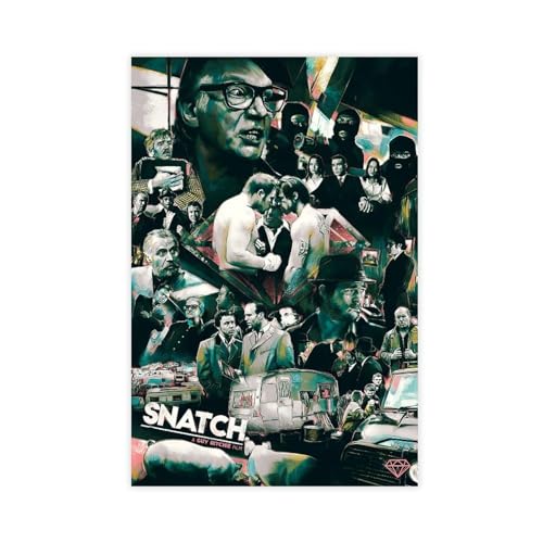 ALNILA Filmposter "Snatch 4", Leinwand, Schlafzimmer, Dekoration, Sportlandschaft, Büro, Raumdekoration, Geschenk, ungerahmt, 30 x 45 cm von ALNILA