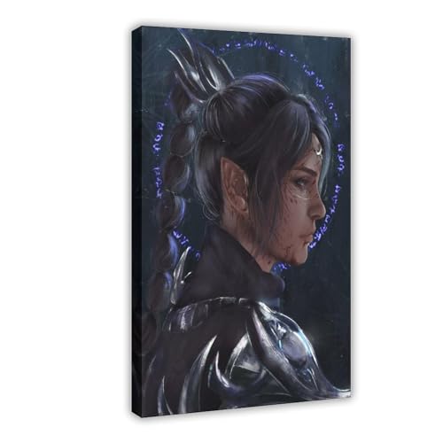 ALNILA Game BG3 Shadowheart 2 Leinwandposter Schlafzimmer Dekor Sport Landschaft Büro Zimmer Dekor Geschenk Rahmenstil 30 x 45 cm von ALNILA