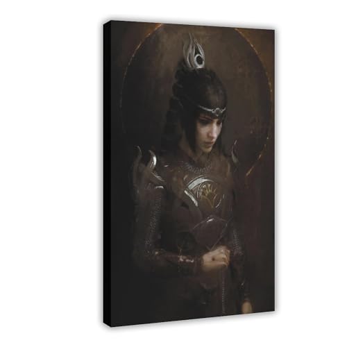 ALNILA Game BG3 Shadowheart Leinwandposter Schlafzimmer Dekor Sport Landschaft Büro Zimmer Dekor Geschenk Rahmenstil 40 x 60 cm von ALNILA