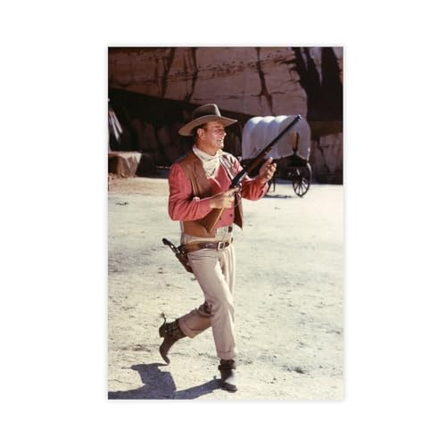ALNILA John Wayne Leinwand-Poster, Schlafzimmer-Dekor, Sportlandschaft, Büro, Raumdekoration, Geschenk, ungerahmt, 30 x 45 cm ALNILA John Wayne Leinwand-Poster, Schlafzimmer-Dekor, Sportlandschaft, Büro, Raumdekoration, Geschenk, ungerahmt, 30 x 45 cm von ALNILA