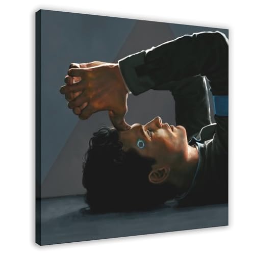 ALNILA Leinwandposter "Game Detroit Become Human Connor", Wandkunst, Dekordruck, Bild für Wohnzimmer, Schlafzimmer, Dekoration, Rahmen-Stil, 40 x 40 cm von ALNILA