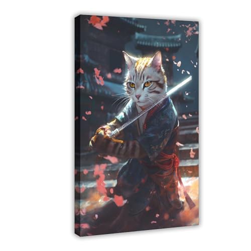 ALNILA Lustige Samurai-Katze Poster 7 Leinwand Poster Wandkunst Dekor Druck Bild Gemälde für Wohnzimmer Schlafzimmer Dekoration Rahmenstil 30 x 45 cm ALNILA Lustige Samurai-Katze Poster 7 Leinwand Poster Wandkunst Dekor Druck Bild Gemälde für Wohnzimmer Schlafzimmer Dekoration Rahmenstil 30 x 45 cm von ALNILA